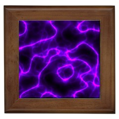 Purple Pattern Background Structure Framed Tile