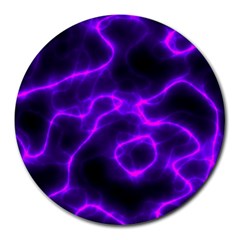 Purple Pattern Background Structure Round Mousepad