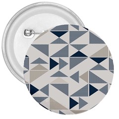 Geometric Triangle Modern Mosaic 3  Buttons