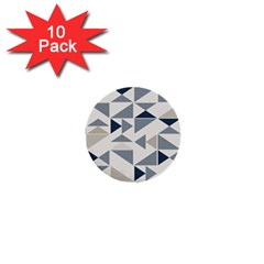 Geometric Triangle Modern Mosaic 1  Mini Buttons (10 Pack) 