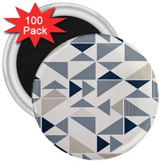 Geometric Triangle Modern Mosaic 3  Magnets (100 Pack)