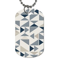 Geometric Triangle Modern Mosaic Dog Tag (one Side) by Hannah976