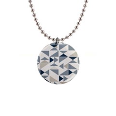 Geometric Triangle Modern Mosaic 1  Button Necklace