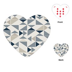 Geometric Triangle Modern Mosaic Playing Cards Single Design (heart)