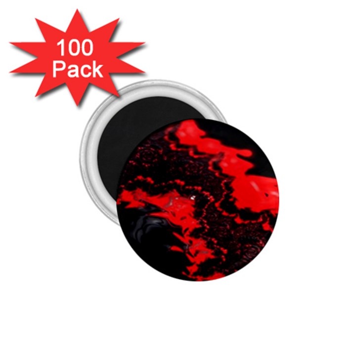 Red Black Fractal Mandelbrot Art Wallpaper 1.75  Magnets (100 pack) 