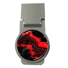 Red Black Fractal Mandelbrot Art Wallpaper Money Clips (round) 