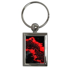 Red Black Fractal Mandelbrot Art Wallpaper Key Chain (rectangle)