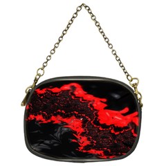 Red Black Fractal Mandelbrot Art Wallpaper Chain Purse (one Side)