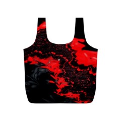 Red Black Fractal Mandelbrot Art Wallpaper Full Print Recycle Bag (s) by Hannah976