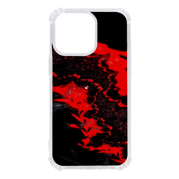 Red Black Fractal Mandelbrot Art Wallpaper iPhone 13 Pro TPU UV Print Case