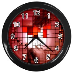 Pattern Structure Light Patterns Wall Clock (black)