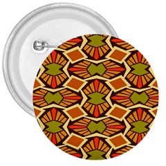 Geometry Shape Retro Trendy Symbol 3  Buttons