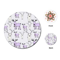 Cute Deers  Playing Cards Single Design (round) by ConteMonfrey