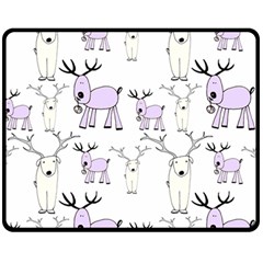 Cute Deers  Fleece Blanket (medium)