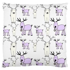 Cute Deers  Large Premium Plush Fleece Cushion Case (two Sides)