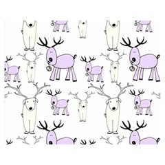 Cute Deers  Two Sides Premium Plush Fleece Blanket (medium)