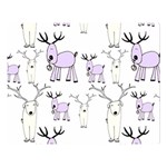 Cute Deers  Two Sides Premium Plush Fleece Blanket (Large) Blanket Back