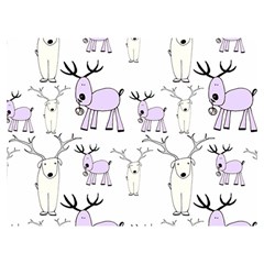 Cute Deers  Two Sides Premium Plush Fleece Blanket (extra Small)