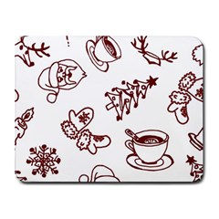 Red And White Christmas Breakfast  Small Mousepad