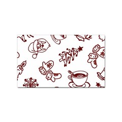 Red And White Christmas Breakfast  Sticker (rectangular)