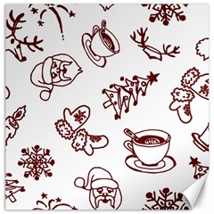 Red And White Christmas Breakfast  Canvas 16  X 16 