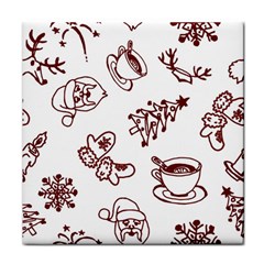 Red And White Christmas Breakfast  Face Towel