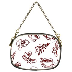 Red And White Christmas Breakfast  Chain Purse (two Sides)