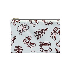 Red And White Christmas Breakfast  Cosmetic Bag (medium)