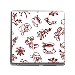 Red And White Christmas Breakfast  Memory Card Reader (square 5 Slot)