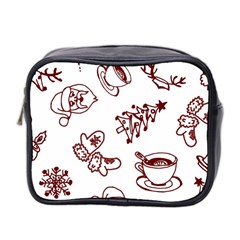 Red And White Christmas Breakfast  Mini Toiletries Bag (two Sides)