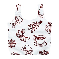 Red And White Christmas Breakfast  Full Print Recycle Bag (l)