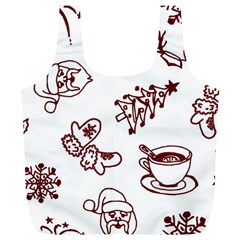 Red And White Christmas Breakfast  Full Print Recycle Bag (xl)