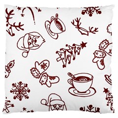 Red And White Christmas Breakfast  Standard Premium Plush Fleece Cushion Case (two Sides)