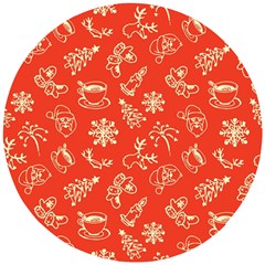 Green Christmas Breakfast   Wooden Puzzle Round by ConteMonfrey