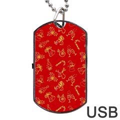 Holy Night - Christmas Symbols  Dog Tag USB Flash (Two Sides)