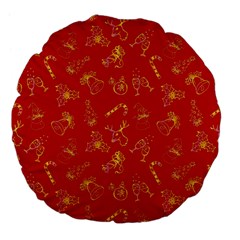 Holy Night - Christmas Symbols  Large 18  Premium Flano Round Cushions by ConteMonfrey