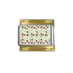 Warm Christmas  Gold Trim Italian Charm (9mm) by ConteMonfrey