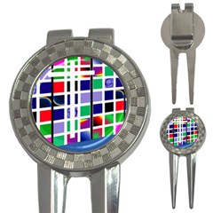 Color Graffiti Pattern Geometric 3-in-1 Golf Divots