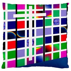 Color Graffiti Pattern Geometric Large Premium Plush Fleece Cushion Case (two Sides)