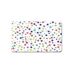 Star Random Background Scattered Magnet (name Card)