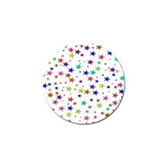 Star Random Background Scattered Golf Ball Marker (4 Pack)