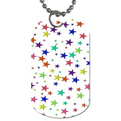 Star Random Background Scattered Dog Tag (two Sides)