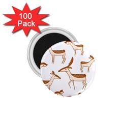 Seamless Deer Pattern Design 1 75  Magnets (100 Pack) 