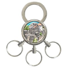 Village Place Portugal Landscape 3-ring Key Chain