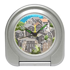 Village Place Portugal Landscape Travel Alarm Clock