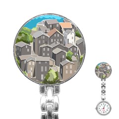 Village Place Portugal Landscape Stainless Steel Nurses Watch by Hannah976