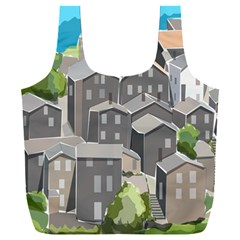 Village Place Portugal Landscape Full Print Recycle Bag (xxl) by Hannah976