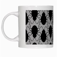 Pattern Beetle Insect Black Grey White Mug