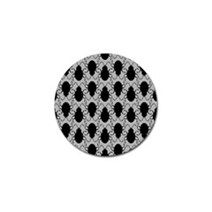 Pattern Beetle Insect Black Grey Golf Ball Marker