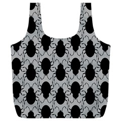 Pattern Beetle Insect Black Grey Full Print Recycle Bag (xl) by Hannah976